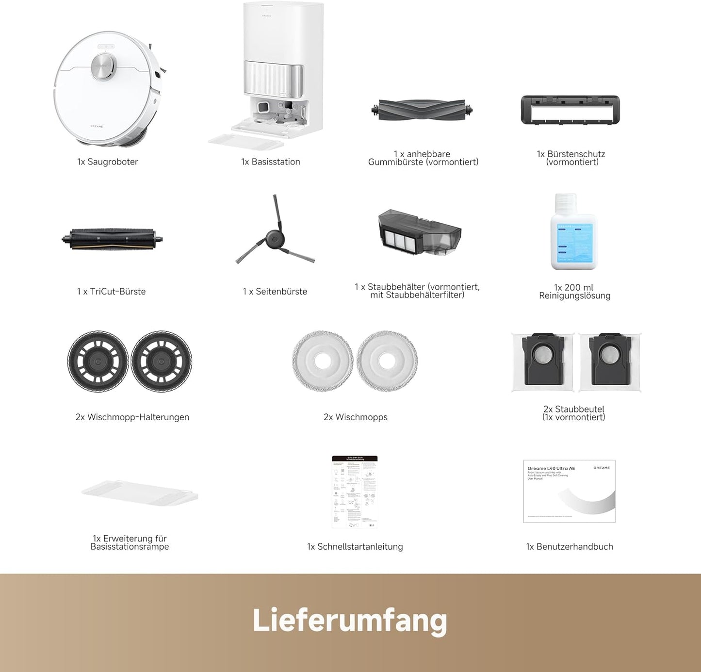 dreame L10s Ultra Gen 2 Saugroboter mit Wischfunktion,MopExtend™ RoboSwing-Technologie, 10.000 Pa Vormax™-Saugkraft, Haustiermodus, vollautomatischer Basisstation,vielseitiger Teppichreinigung