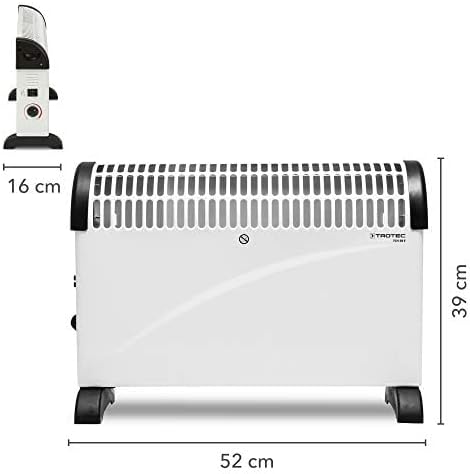 TROTEC Konvektor Heizung TCH 20 E – Heizleistung 750 W / 1250 W / 2000 W – Elektro Heizkörper