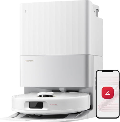 roborock Qrevo Serie Saugroboter mit Wischfunktion&Hebarem Wischmopp, 8000Pa Saugkraft(verbessert von Qrevo S), Anti-Verfilzungs-Seitenbürste, Hindernisvermeidung, All-in-One Dock, Schwarz(QV 35A)