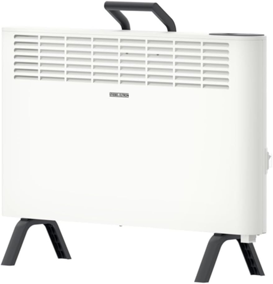 STIEBEL ELTRON Elektroheizung Standgerät für ca. 25 m², TÜV geprüft, Konvektor-Heizung mit einfacher Regelung, 2 kW, energiesparend, Rollen, 204450