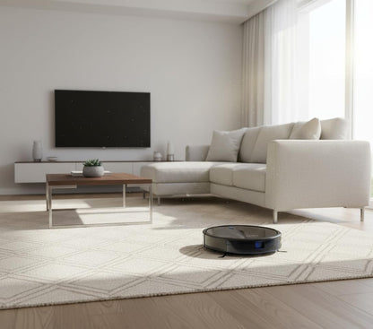 eufy C10 Saugroboter mit Automatischer Absaugstation, 7,3cm Ultraflaches Design, Teppichreinigung, Ausfahrbare Seitenbürste für Ecken, Automatische Entleerung, Punktlaser- & Infrarot-Navigation