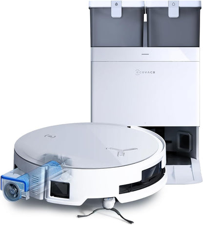 ECOVACS DEEBOT X8 PRO Omni Saugroboter mit Wischfunktion, OZMO Roller mit kontinuierliches Wischen & Selbstreinigung, 18.000 Pa, 12-in-1 Station, 40–75 °C Heißwasser-Moppreinigung, YIKO-GPT