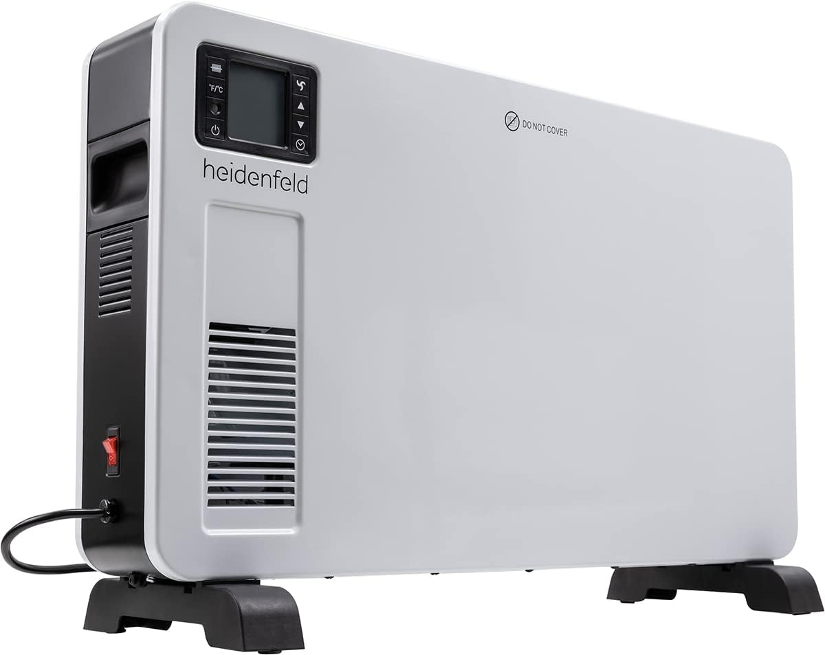Heidenfeld Konvektor Heizung elektrisch EK100 | 𝟑 𝐉𝐀𝐇𝐑𝐄 𝐆𝐀𝐑𝐀𝐍𝐓𝐈𝐄 - 2300 Watt - Fernbedienung - Heizkörper - Elektroheizung - Standheizung - Wandheizung - Wandkonvektor - Bis 𝟒𝟎 m²