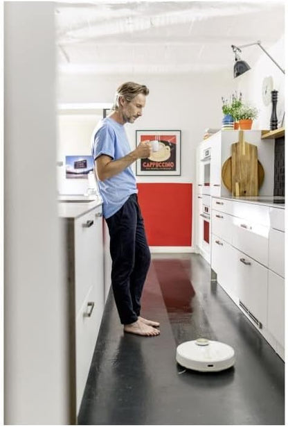 Kärcher Saugroboter RCV 3 mit Wischfunktion, smarte App-Steuerung, LiDAR-Laser-Navigation, Kartierung, Raum- und Hinderniserkennung, 2500 Pa, 120 min Laufzeit, für Hartböden und Teppiche, Weiss