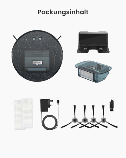 LEFANT M3 Gen2 Saugroboter mit Wischfunktion, 12000 Pa Saugleistung, Automatische Staubentleerung, LiDAR Navigation, Teppicherkennung, Freemove 3.0 App & Sprachsteuerung, 8 Wochen Hands-Free Reinigung