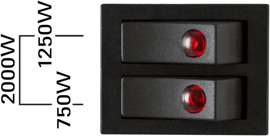 TROTEC Konvektor Heizung TCH 20 E – Heizleistung 750 W / 1250 W / 2000 W – Elektro Heizkörper