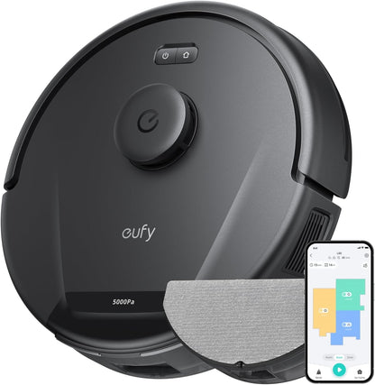 eufy L60 Saugroboter, Ultra Starke 5.000Pa Saugkraft, Staubsauger Roboter mit iPath Laser-Navigation, für gründliche Bodenreinigung, App-Steuerung, ideal für Haare, Teppiche, Hartböden