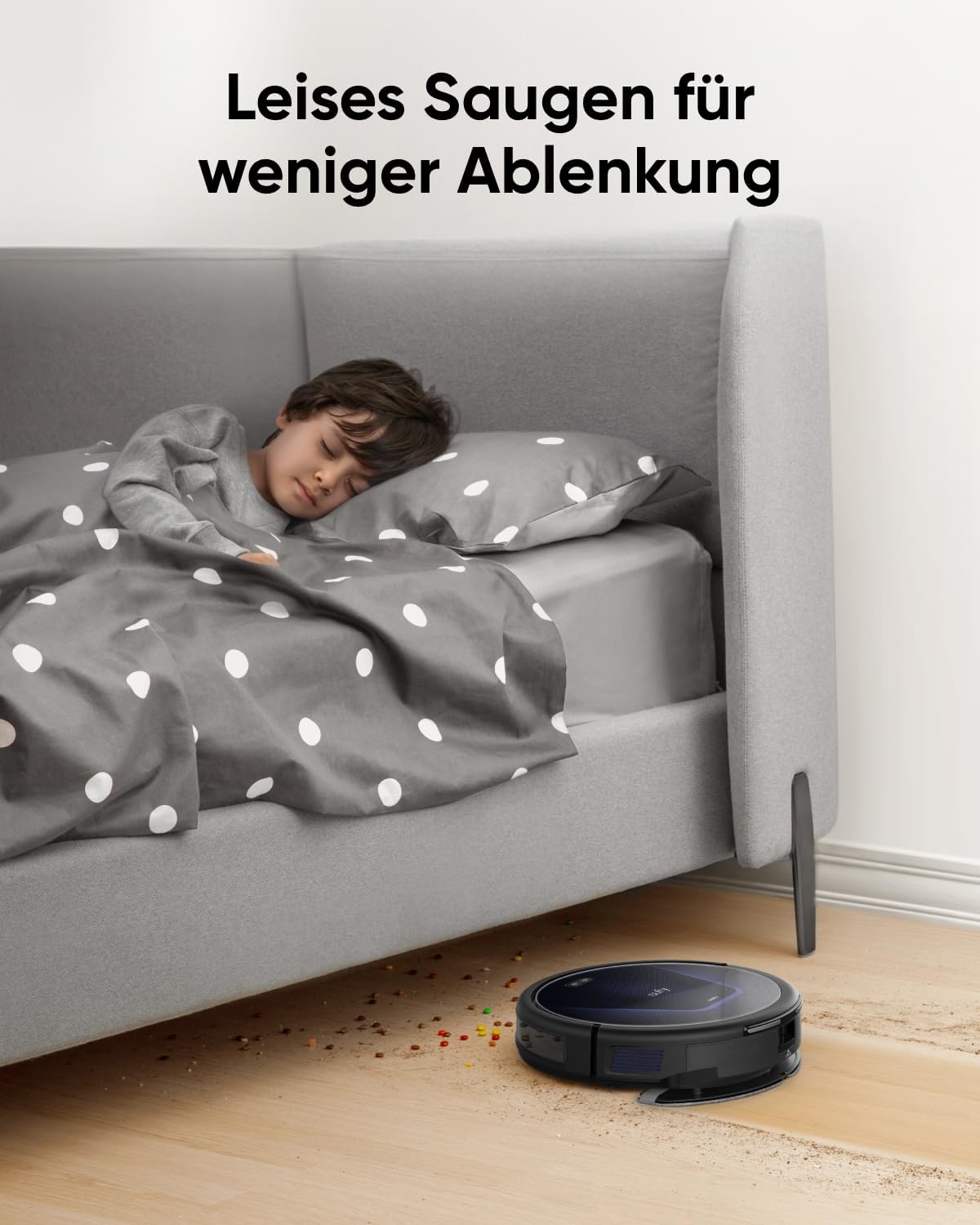 eufy G50 Saugroboter mit 4.000Pa Starker Saugkraft, Dynamische Navigation, Ultraflaches 85mm Design, Pro-Entwirrkamm, Rollbürste, Ideal für Tierhaare & Hartböden