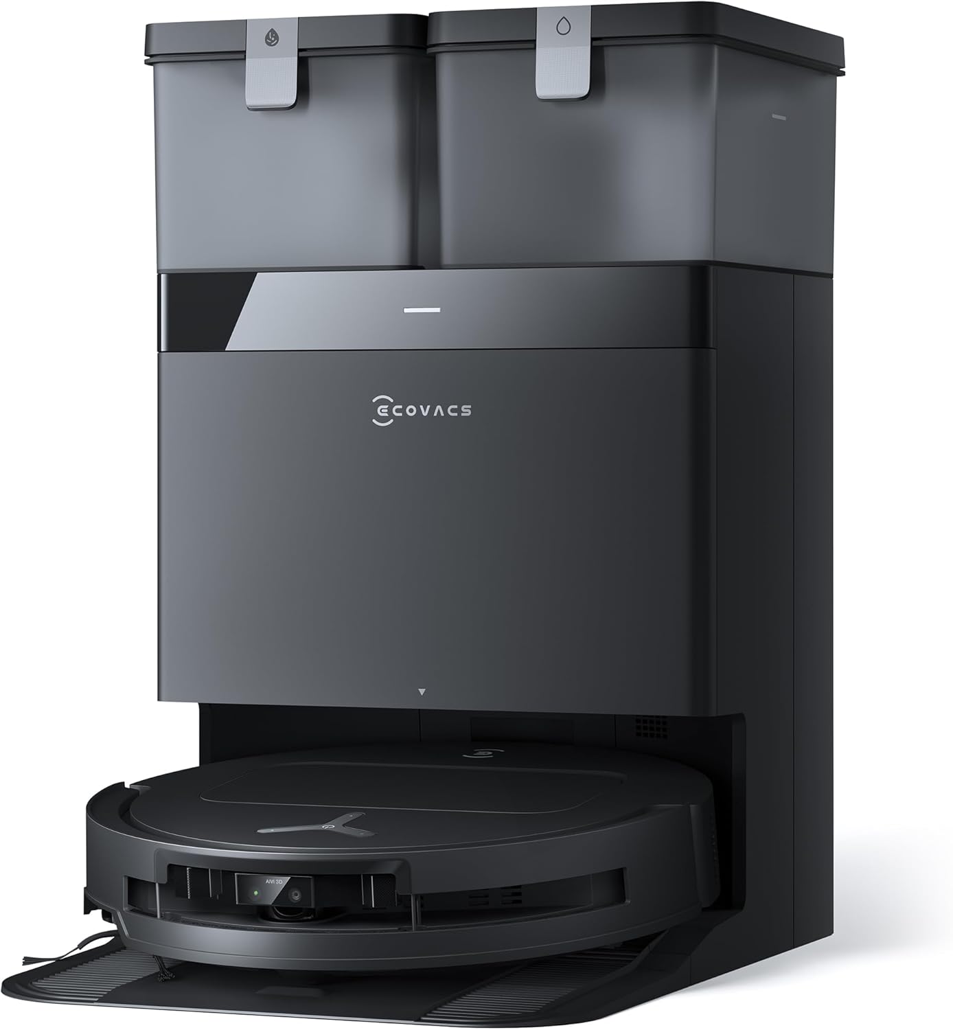 ECOVACS DEEBOT T50 PRO Omni Gen2 Saugroboter mit Wischfunktion, Ausfahrende Seitenbürste und Wischmopp, 21.000 Pa, Auto Zugabe von Reinigungslösung, Moppwäsche mit 75°C heißem Wasser, Ultradünn 81 mm