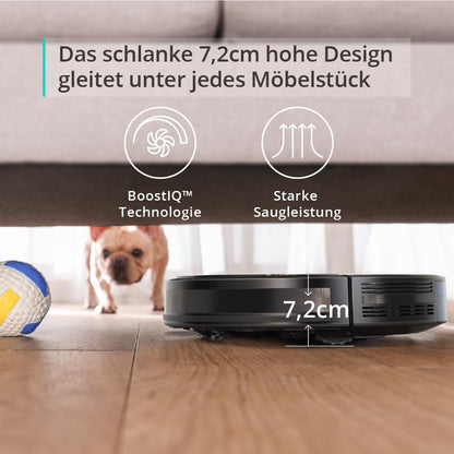 eufy G50 Saugroboter mit 4.000Pa Starker Saugkraft, Dynamische Navigation, Ultraflaches 85mm Design, Pro-Entwirrkamm, Rollbürste, Ideal für Tierhaare & Hartböden