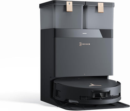 ECOVACS DEEBOT X8 PRO Omni Saugroboter mit Wischfunktion, OZMO Roller mit kontinuierliches Wischen & Selbstreinigung, 18.000 Pa, 12-in-1 Station, 40–75 °C Heißwasser-Moppreinigung, YIKO-GPT