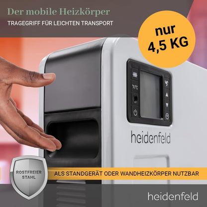 Heidenfeld Konvektor Heizung elektrisch EK100 | 𝟑 𝐉𝐀𝐇𝐑𝐄 𝐆𝐀𝐑𝐀𝐍𝐓𝐈𝐄 - 2300 Watt - Fernbedienung - Heizkörper - Elektroheizung - Standheizung - Wandheizung - Wandkonvektor - Bis 𝟒𝟎 m²