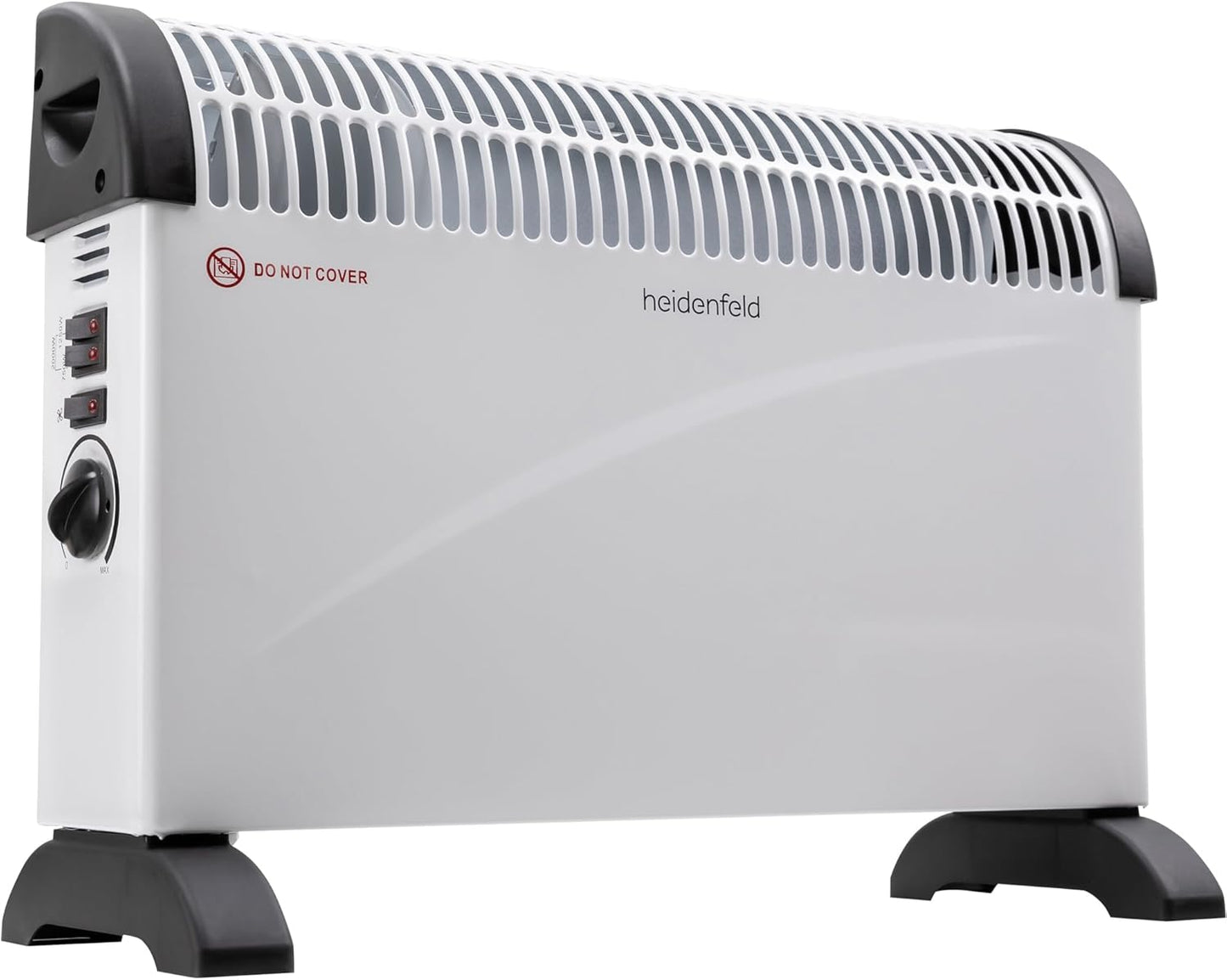 Heidenfeld elektrische Konvektorheizung HL200 | 3 Jahre Garantie - 2000 Watt - Konvektor - Thermostat - Frostwächter - Elektroheizung - Heizung - Heizlüfter - Bis 25 m² (Mit Turbo, ohne Timer)