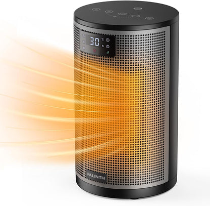 Heizlüfter Energiesparend, 1500W Elektroheizung PTC-Keramik Heizung, 4 Modi Tragbare Heizstrahler mit Thermostat, Überhitzung & Tip Over Schutz, 8H Timer, für Indoor