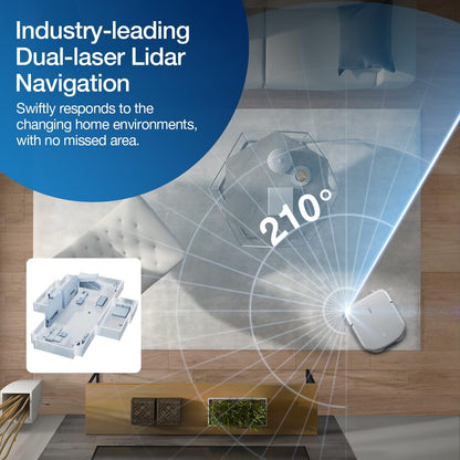 ECOVACS DEEBOT X8 PRO Omni Saugroboter mit Wischfunktion, OZMO Roller mit kontinuierliches Wischen & Selbstreinigung, 18.000 Pa, 12-in-1 Station, 40–75 °C Heißwasser-Moppreinigung, YIKO-GPT