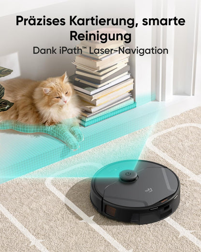 eufy Saugroboter Omni C20 mit All-in-One-Station,Auto-Entleerung, Auto-Wasch- und Trocknungsfunktion, 7.000Pa, 8,5cm Design, Staubsauger Roboter mit Wischfunktion,Kindersicherung