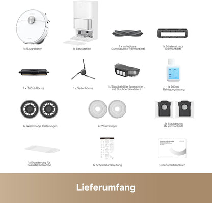 dreame L10s Ultra Gen 2 Saugroboter mit Wischfunktion,MopExtend™ RoboSwing-Technologie, 10.000 Pa Vormax™-Saugkraft, Haustiermodus, vollautomatischer Basisstation,vielseitiger Teppichreinigung