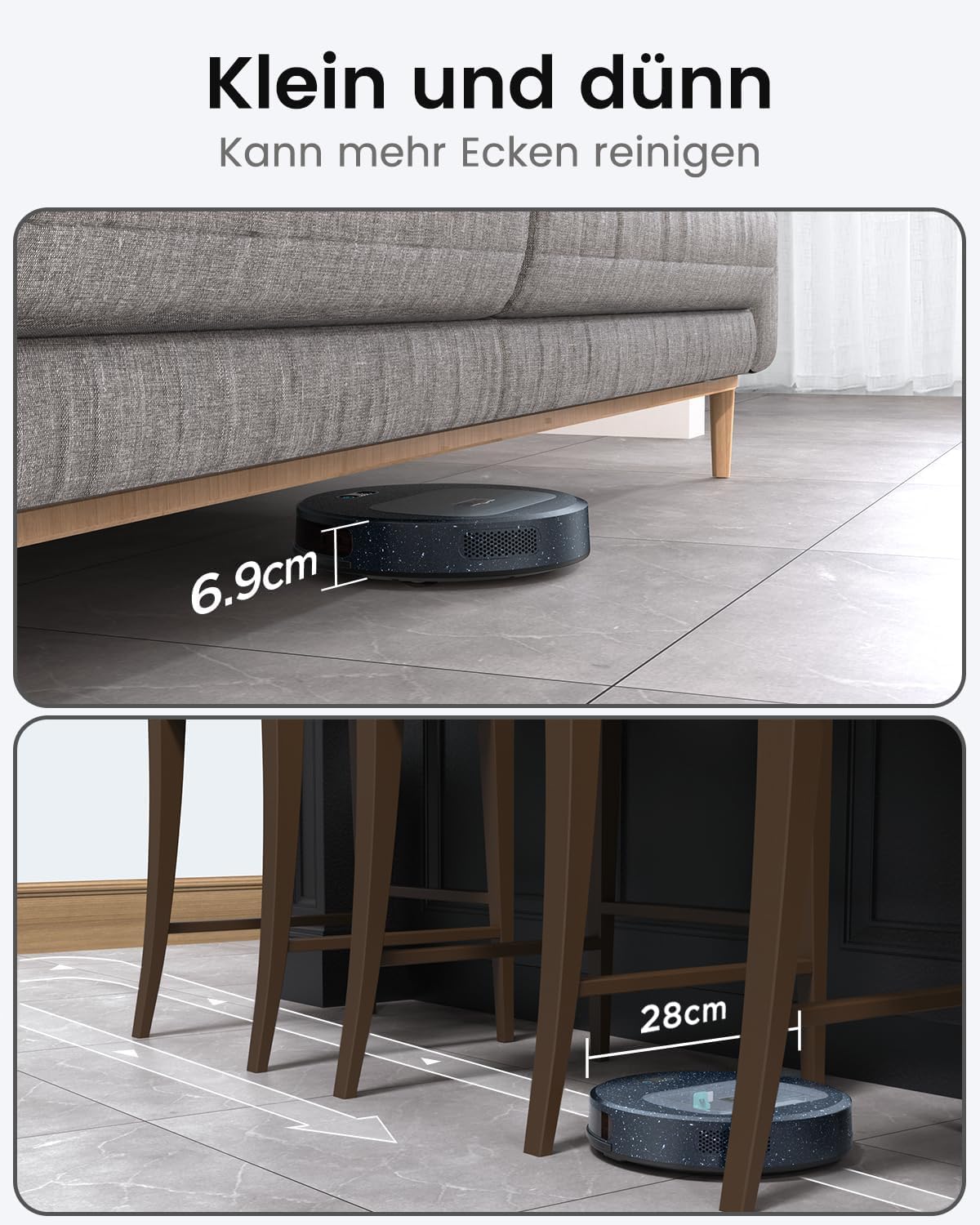 LEFANT M3 Gen2 Saugroboter mit Wischfunktion, 12000 Pa Saugleistung, Automatische Staubentleerung, LiDAR Navigation, Teppicherkennung, Freemove 3.0 App & Sprachsteuerung, 8 Wochen Hands-Free Reinigung