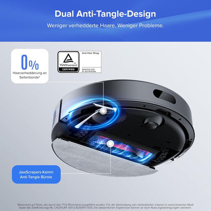 roborock Q7 L5+ Set Saugroboter mit Wischfunktion Absaugstation, verbessert von Q5 Pro+, Dual Anti-Tangle System, 8000Pa Saugkraft, LiDAR-Navigation, Staubsauger Roboter für Teppiche & Tierhaar, Weiß