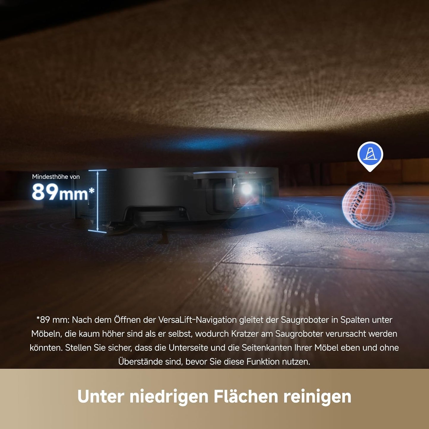 dreame X50 Ultra Complete Saugroboter mit Wischfunktion,20.000Pa Saugkraft,6 cm Hindernisfreiheit, mit Wischfunktion&Hebarem Wischmopp,KI-Hindernisvermeidung und 360° Navigation