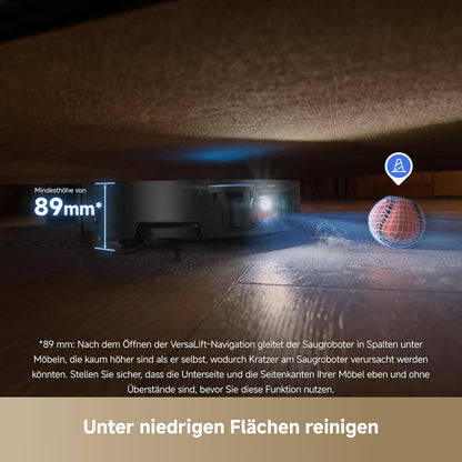dreame X50 Ultra Complete Saugroboter mit Wischfunktion,20.000Pa Saugkraft,6 cm Hindernisfreiheit, mit Wischfunktion&Hebarem Wischmopp,KI-Hindernisvermeidung und 360° Navigation