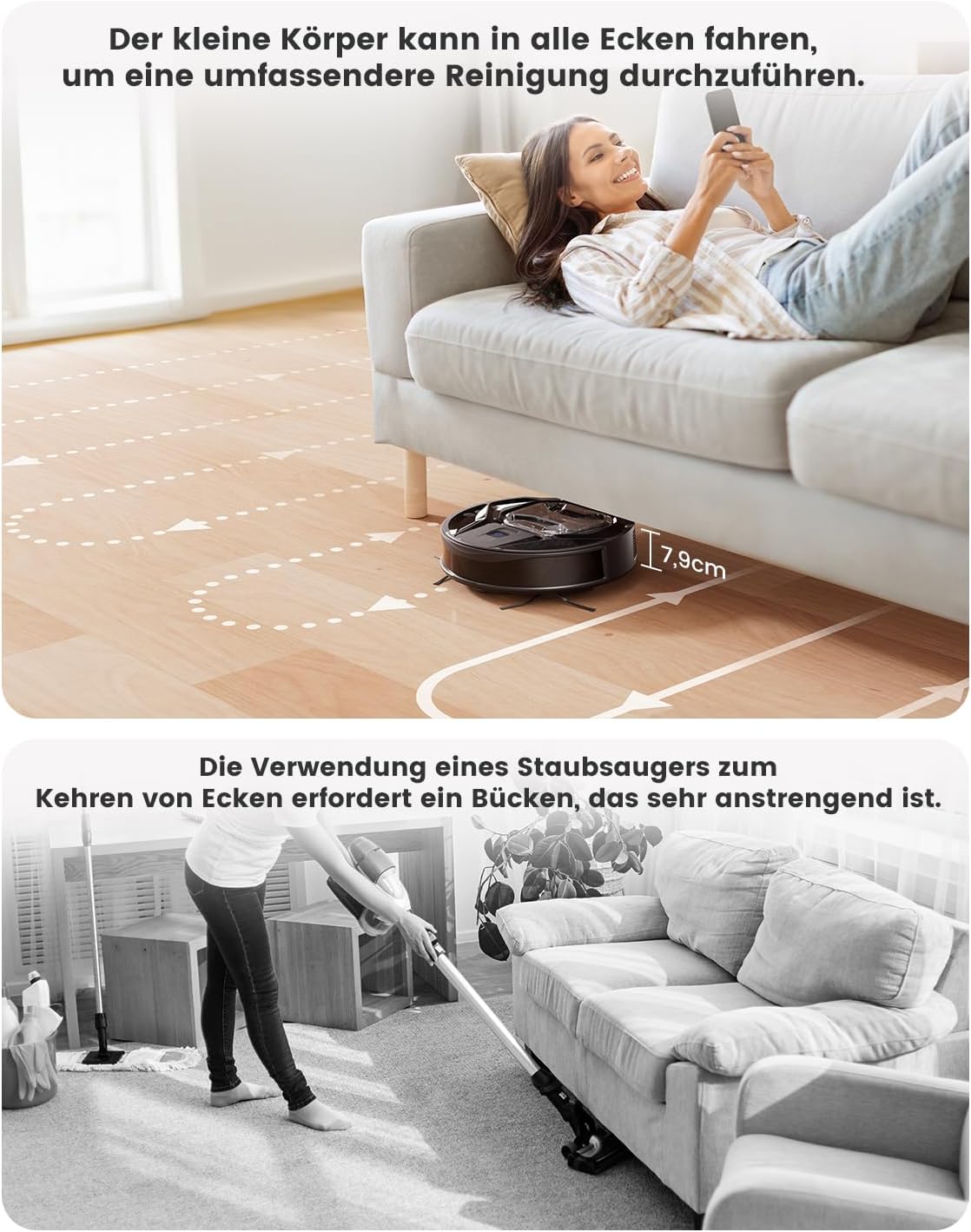 LEFANT M3 Gen2 Saugroboter mit Wischfunktion, 12000 Pa Saugleistung, Automatische Staubentleerung, LiDAR Navigation, Teppicherkennung, Freemove 3.0 App & Sprachsteuerung, 8 Wochen Hands-Free Reinigung