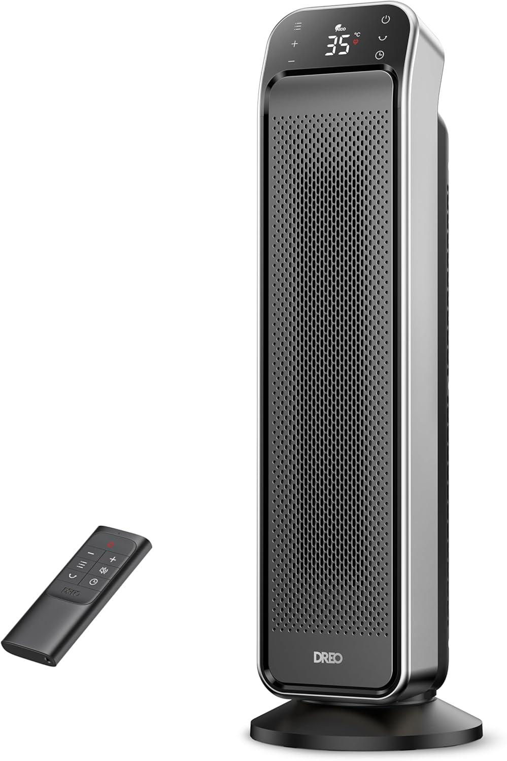 Dreo Heizlüfter Energiesparend Leise, 25 Zoll Keramik Heizung Elektrisch mit Fernbedienung und Thermostat, 2000W Elektroheizung, 3 Modus, 12-Std-Timer, Überhitzungs-Kippschutz, Solaris Max