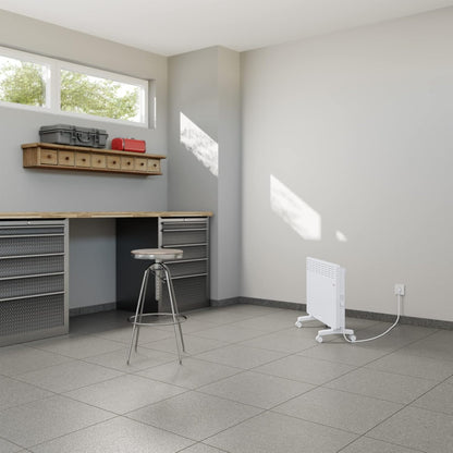 STIEBEL ELTRON Elektroheizung Standgerät für ca. 25 m², TÜV geprüft, Konvektor-Heizung mit einfacher Regelung, 2 kW, energiesparend, Rollen, 204450