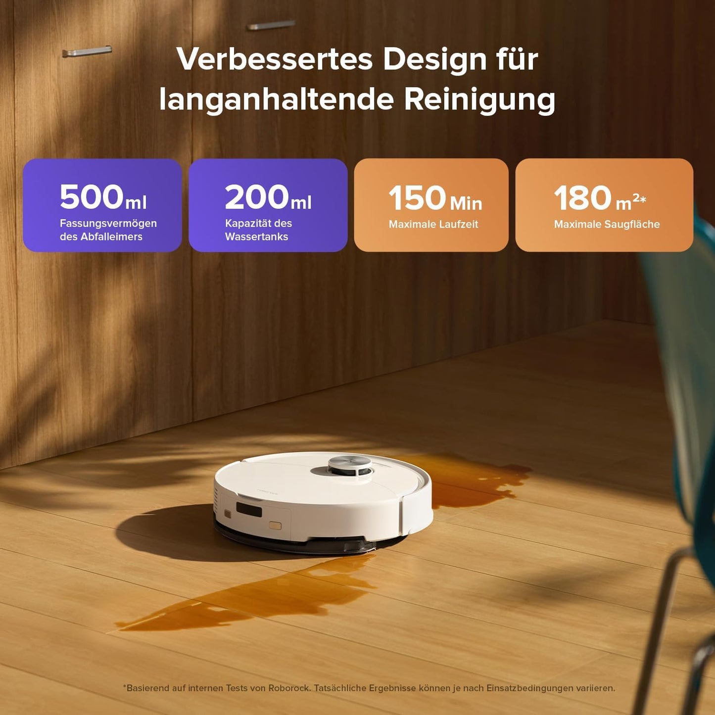 roborock Q10 S5 Saugroboter mit Wischfunktion, 10.000 Pa HyperForce Saugkraft, Dual Anti-Tangle System, Auto Lifting Mopping, Ideal für Tierhaare, Teppiche, Hartböden (Schwarz)