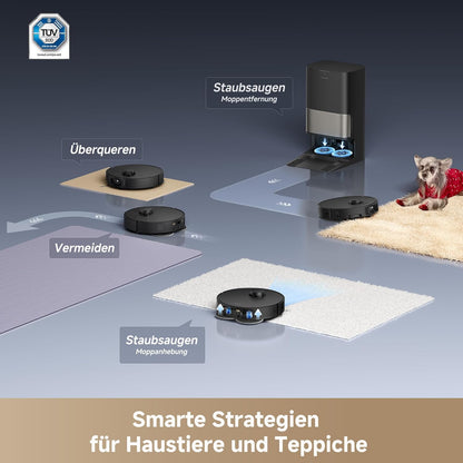 dreame L10s Ultra Gen 2 Saugroboter mit Wischfunktion,MopExtend™ RoboSwing-Technologie, 10.000 Pa Vormax™-Saugkraft, Haustiermodus, vollautomatischer Basisstation,vielseitiger Teppichreinigung