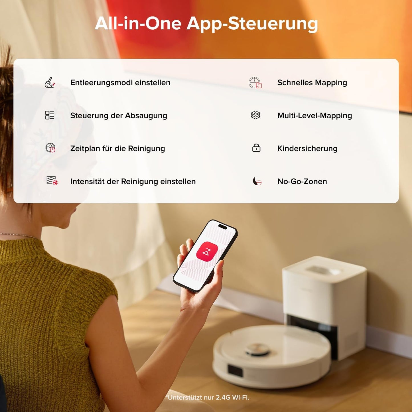 roborock Q10 S5+ Set Saugroboter mit Wischfunktion, 10.000 Pa HyperForce Saugkraft, Dual Anti-Tangle System, Auto Lifting Mopping, Ideal für Tierhaare, Teppiche, Hartböden (Schwarz)