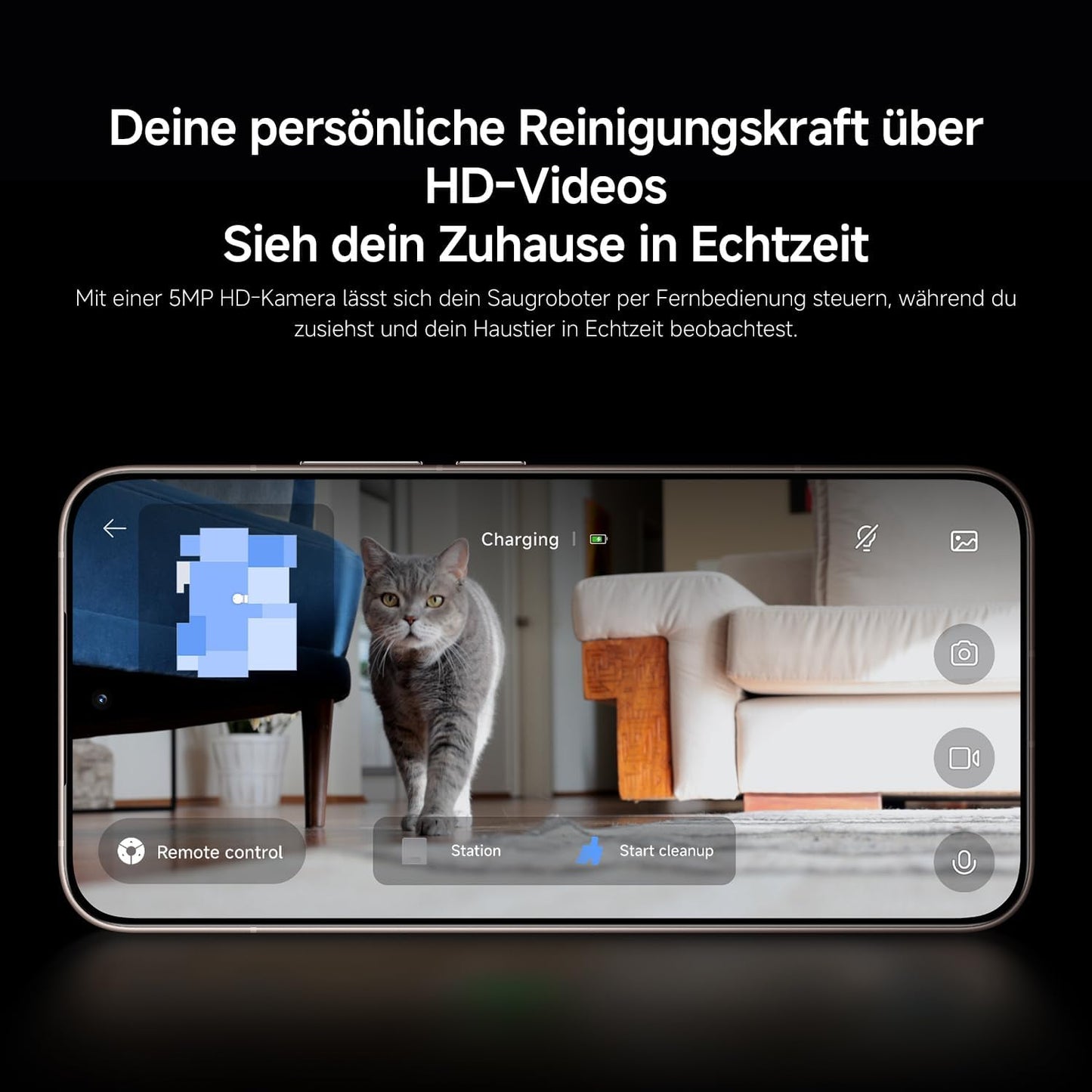 Xiaomi Robot Vacuum X20+ Saugroboter mit Absaugstation und 4L/4L Frisch- & Altwassertank - 2 rotierende, Auto-Trocknung Wischmops, Bis 280m² wischen, 6000Pa Saugkraft, LDS-Navigation, Alle Bodentypen