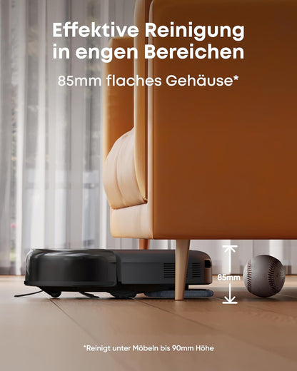 eufy Saugroboter Omni C20 mit All-in-One-Station,Auto-Entleerung, Auto-Wasch- und Trocknungsfunktion, 7.000Pa, 8,5cm Design, Staubsauger Roboter mit Wischfunktion,Kindersicherung