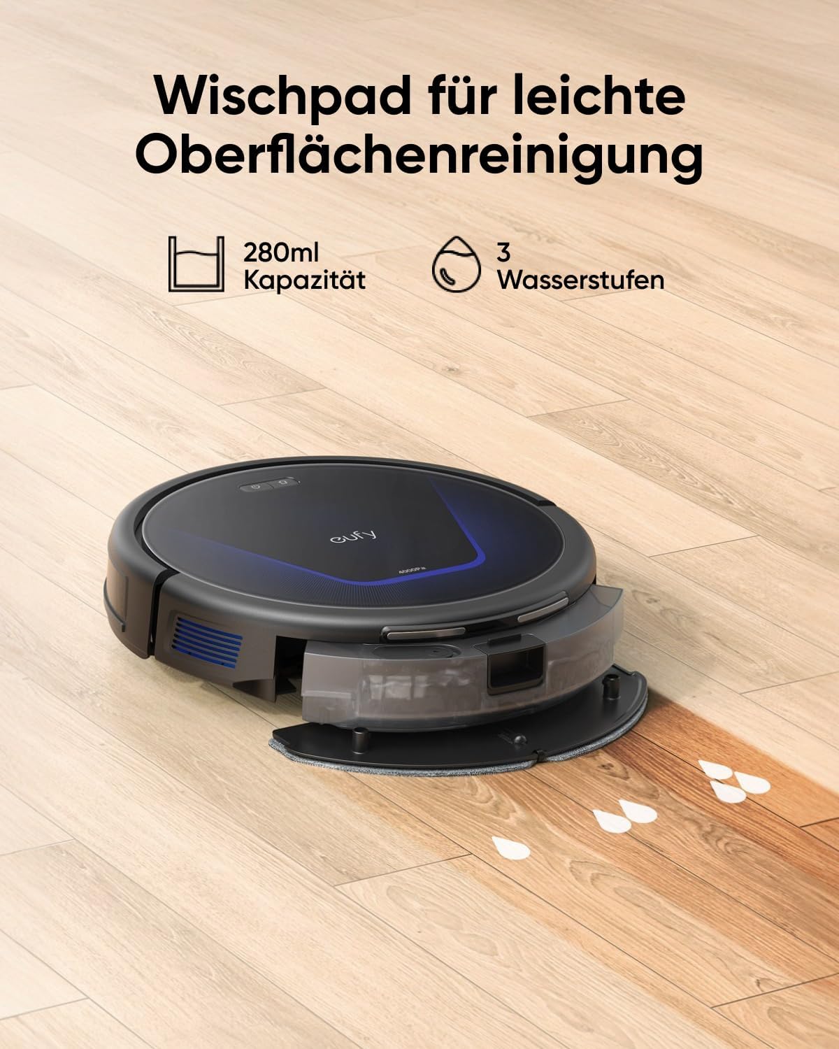 eufy G50 Saugroboter mit 4.000Pa Starker Saugkraft, Dynamische Navigation, Ultraflaches 85mm Design, Pro-Entwirrkamm, Rollbürste, Ideal für Tierhaare & Hartböden