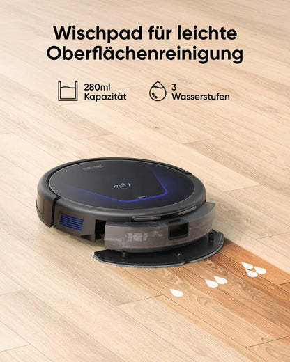 eufy G50 Saugroboter mit 4.000Pa Starker Saugkraft, Dynamische Navigation, Ultraflaches 85mm Design, Pro-Entwirrkamm, Rollbürste, Ideal für Tierhaare & Hartböden