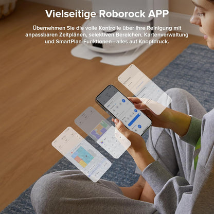 roborock Qrevo Serie Saugroboter mit Wischfunktion&Hebarem Wischmopp, 8000Pa Saugkraft(verbessert von Qrevo S), Anti-Verfilzungs-Seitenbürste, Hindernisvermeidung, All-in-One Dock, Schwarz(QV 35A)