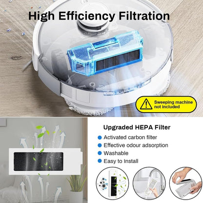 ECOVACS DEEBOT X8 PRO Omni Saugroboter mit Wischfunktion, OZMO Roller mit kontinuierliches Wischen & Selbstreinigung, 18.000 Pa, 12-in-1 Station, 40–75 °C Heißwasser-Moppreinigung, YIKO-GPT