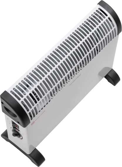 Heidenfeld elektrische Konvektorheizung HL200 | 3 Jahre Garantie - 2000 Watt - Konvektor - Thermostat - Frostwächter - Elektroheizung - Heizung - Heizlüfter - Bis 25 m² (Mit Turbo, ohne Timer)