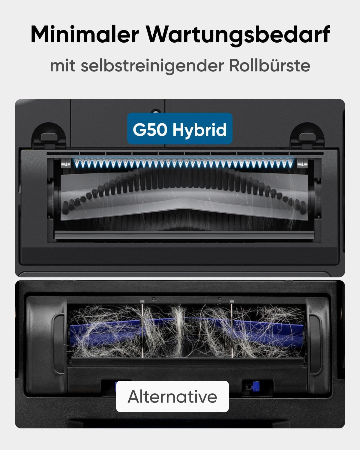 eufy G50 Saugroboter mit 4.000Pa Starker Saugkraft, Dynamische Navigation, Ultraflaches 85mm Design, Pro-Entwirrkamm, Rollbürste, Ideal für Tierhaare & Hartböden