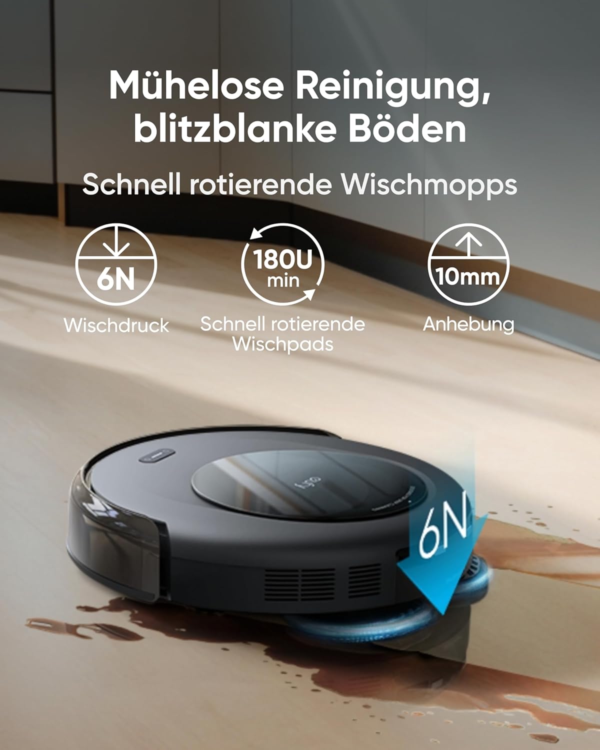 eufy Saugroboter Omni C20 mit All-in-One-Station,Auto-Entleerung, Auto-Wasch- und Trocknungsfunktion, 7.000Pa, 8,5cm Design, Staubsauger Roboter mit Wischfunktion,Kindersicherung