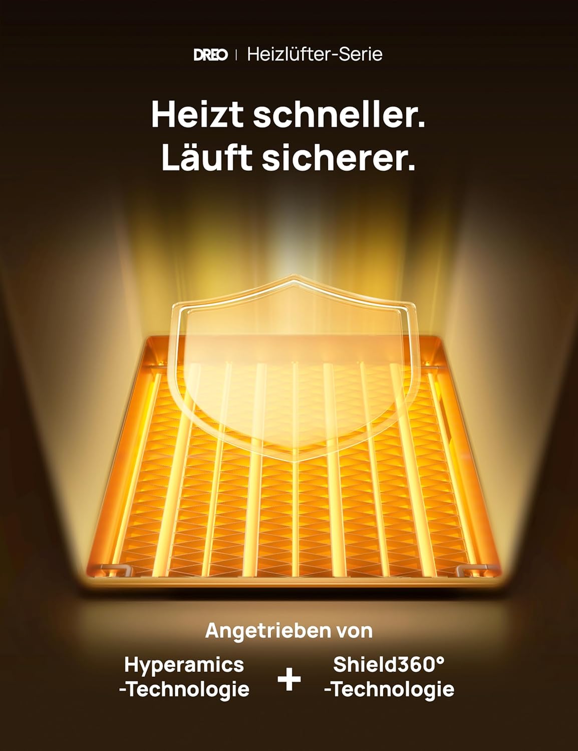 Dreo Heizlüfter Energiesparend Klein, 1500W Heizung Elektrisch mit Thermostat, 70° Oszillierend Elektroheizung, PTC Keramik Heizlüfter Leise, ECO-Modus, 12-Std-Timer, Überhitzungs- & Kippschutz