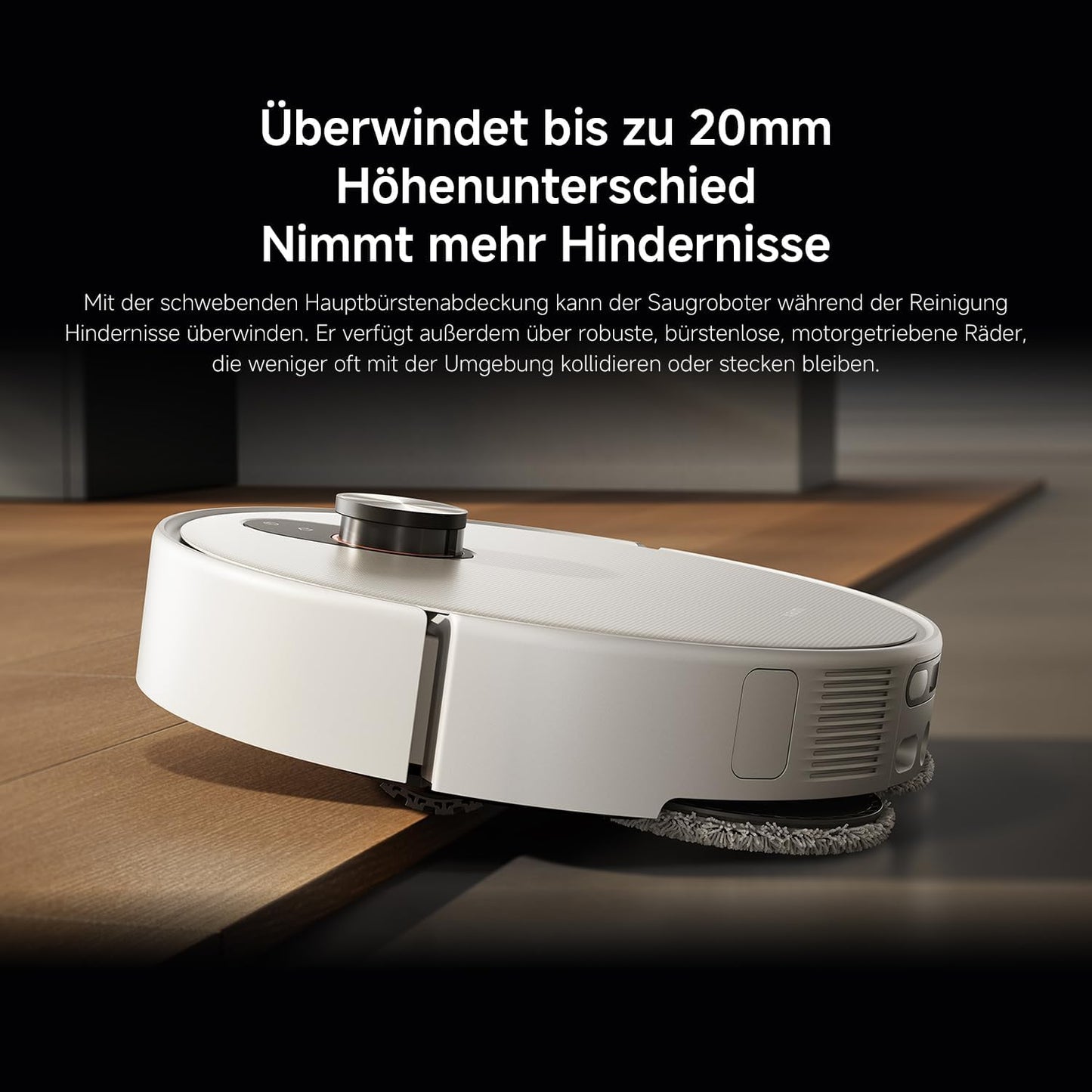 Xiaomi Robot Vacuum X20+ Saugroboter mit Absaugstation und 4L/4L Frisch- & Altwassertank - 2 rotierende, Auto-Trocknung Wischmops, Bis 280m² wischen, 6000Pa Saugkraft, LDS-Navigation, Alle Bodentypen
