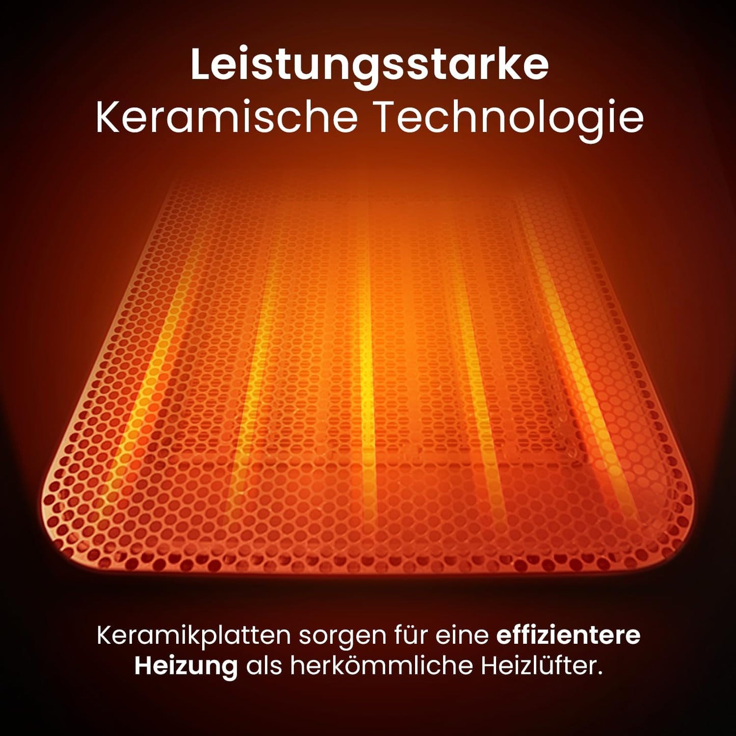 Pro Breeze 2000W Mini Heizlüfter Energiesparend Leise Elektroheizung 3 Heizstufen. Keramik Heizlüfter. Betrieb im Büro, Wohnzimmer, Schlafzimmer oder Terasse – Weiß