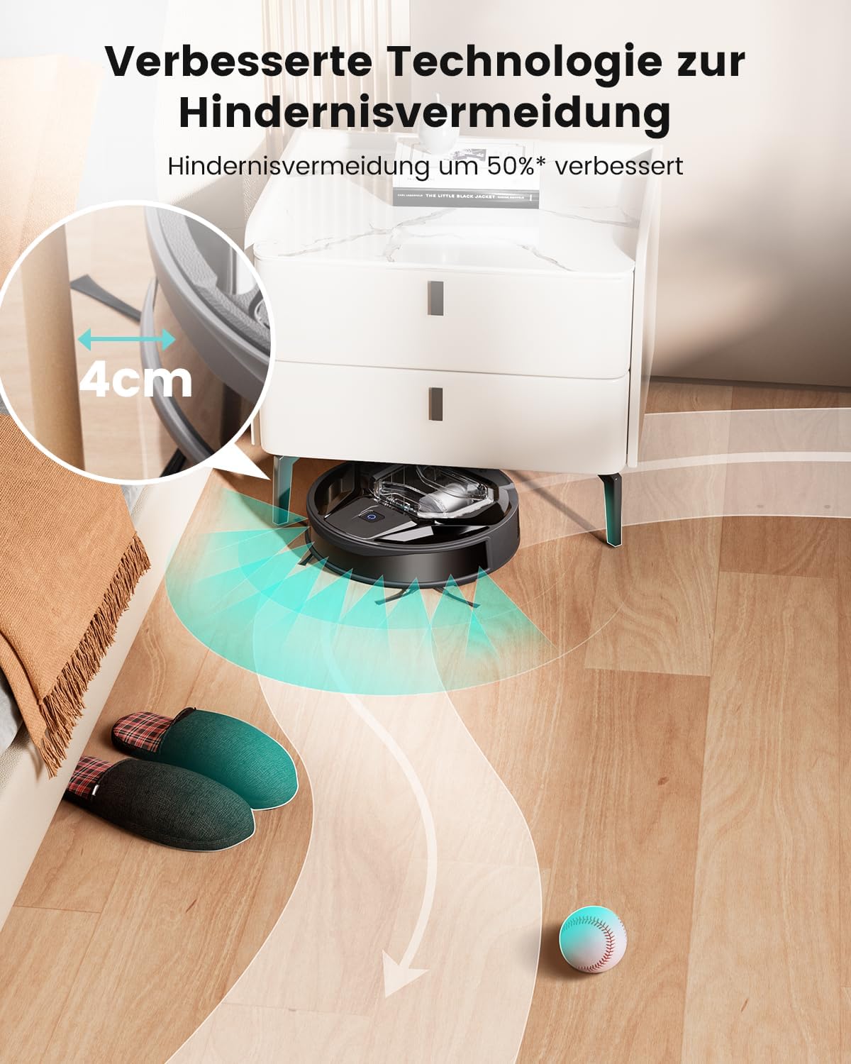LEFANT M3 Gen2 Saugroboter mit Wischfunktion, 12000 Pa Saugleistung, Automatische Staubentleerung, LiDAR Navigation, Teppicherkennung, Freemove 3.0 App & Sprachsteuerung, 8 Wochen Hands-Free Reinigung