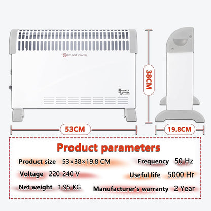 DONYER POWER Elektrischer Konvektor-Heizkörper Raumheizung Ölfreier Heizkörper