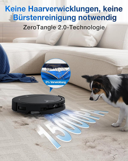 ECOVACS DEEBOT T50 PRO Omni Gen2 Saugroboter mit Wischfunktion, Ausfahrende Seitenbürste und Wischmopp, 21.000 Pa, Auto Zugabe von Reinigungslösung, Moppwäsche mit 75°C heißem Wasser, Ultradünn 81 mm
