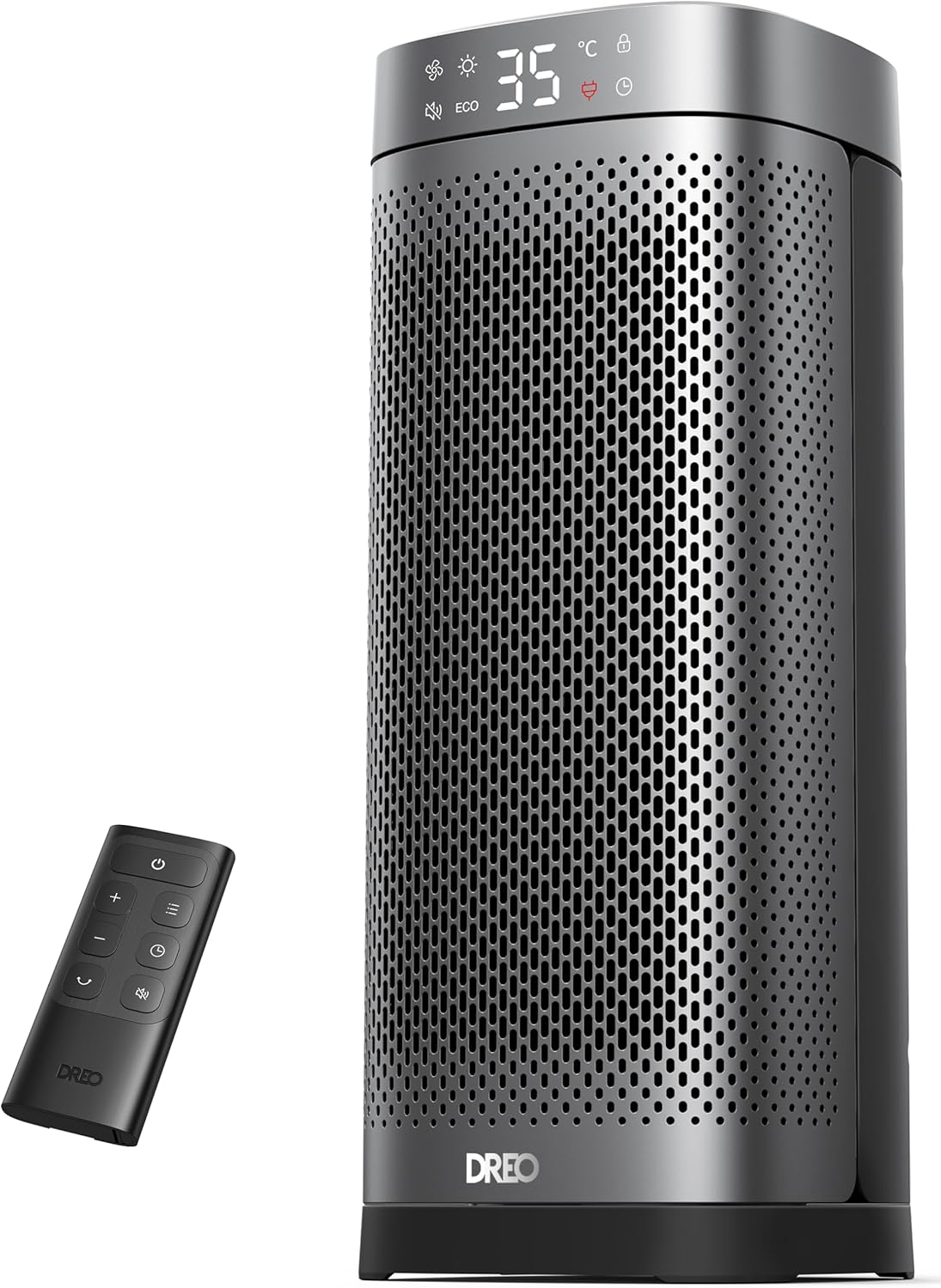 Dreo 16 Inch Electric Heater, Energy Efficient Space Heaters with Thermostat, 70° Oscillating Remote Control 3 Mode Tip-over & Overheat Protection, Silent Ceramic Fan Heater for Home