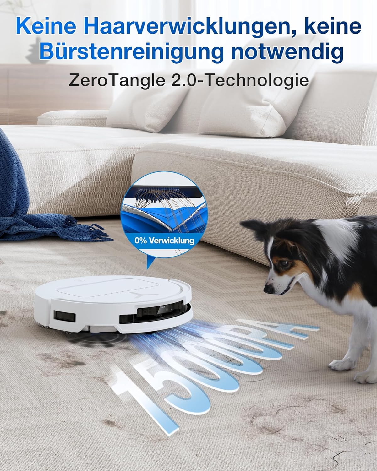 ECOVACS DEEBOT T50 PRO Omni Gen2 Saugroboter mit Wischfunktion, Ausfahrende Seitenbürste und Wischmopp, 21.000 Pa, Auto Zugabe von Reinigungslösung, Moppwäsche mit 75°C heißem Wasser, Ultradünn 81 mm