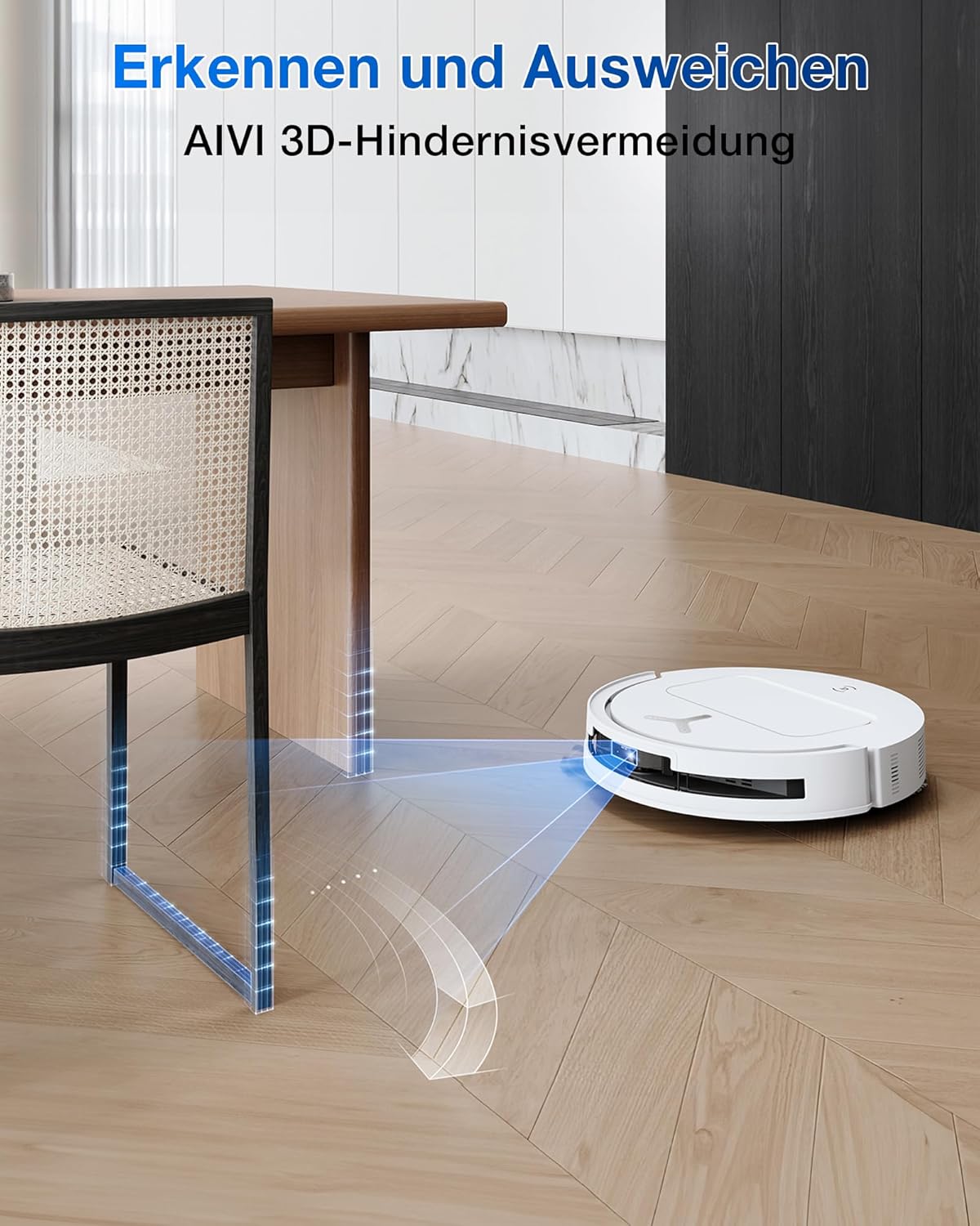 ECOVACS DEEBOT T50 PRO Omni Gen2 Saugroboter mit Wischfunktion, Ausfahrende Seitenbürste und Wischmopp, 21.000 Pa, Auto Zugabe von Reinigungslösung, Moppwäsche mit 75°C heißem Wasser, Ultradünn 81 mm