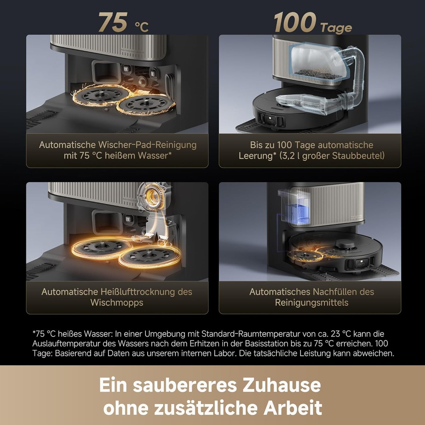 dreame L10s Ultra Gen 2 Saugroboter mit Wischfunktion,MopExtend™ RoboSwing-Technologie, 10.000 Pa Vormax™-Saugkraft, Haustiermodus, vollautomatischer Basisstation,vielseitiger Teppichreinigung